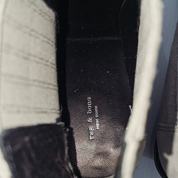 NEW Rag & Bone Rover Ankle Boot Womens EU 40 Cemento Gray Suede Chelsea Designer - Picture 11 of 14